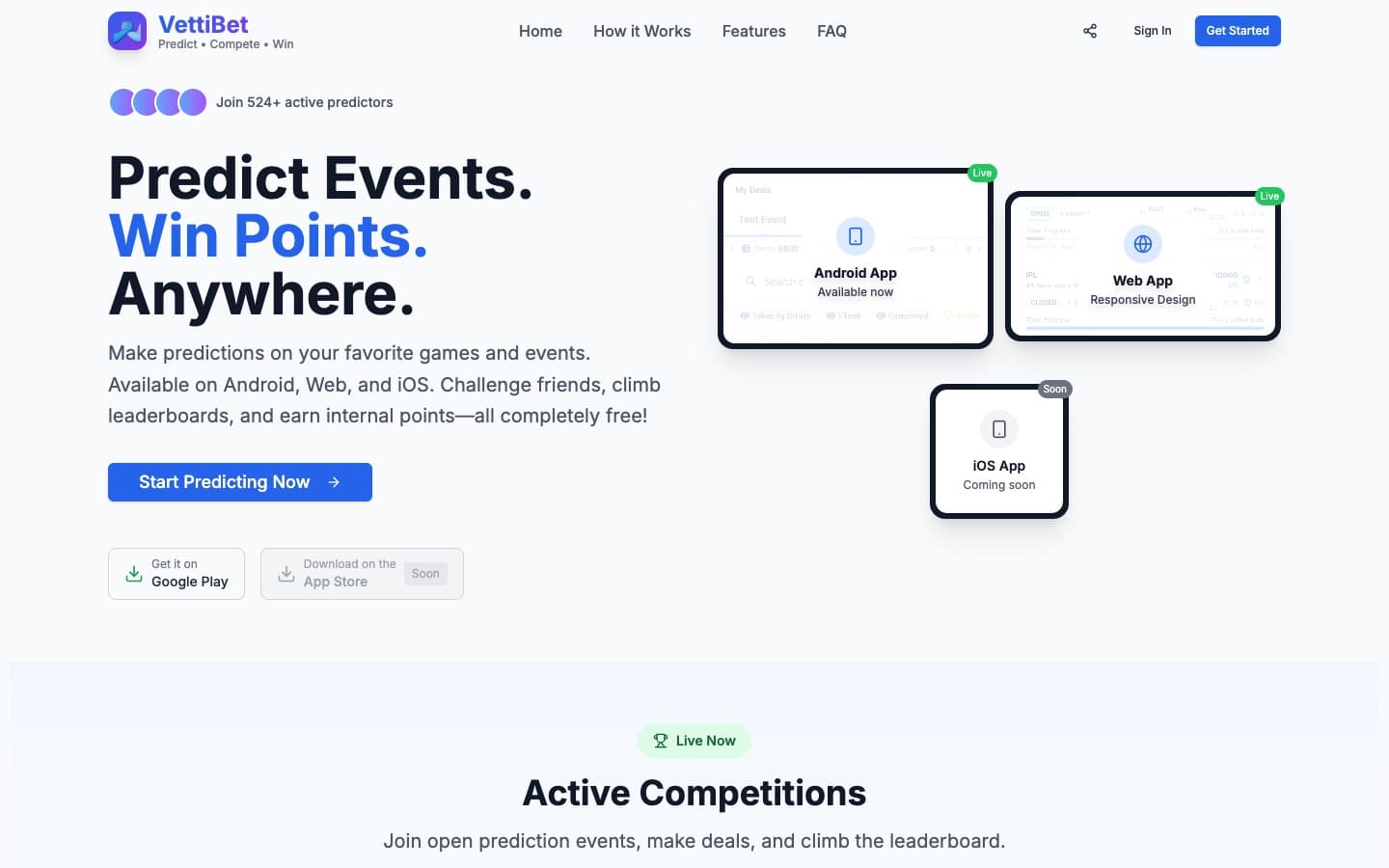 VettiBet product interface
